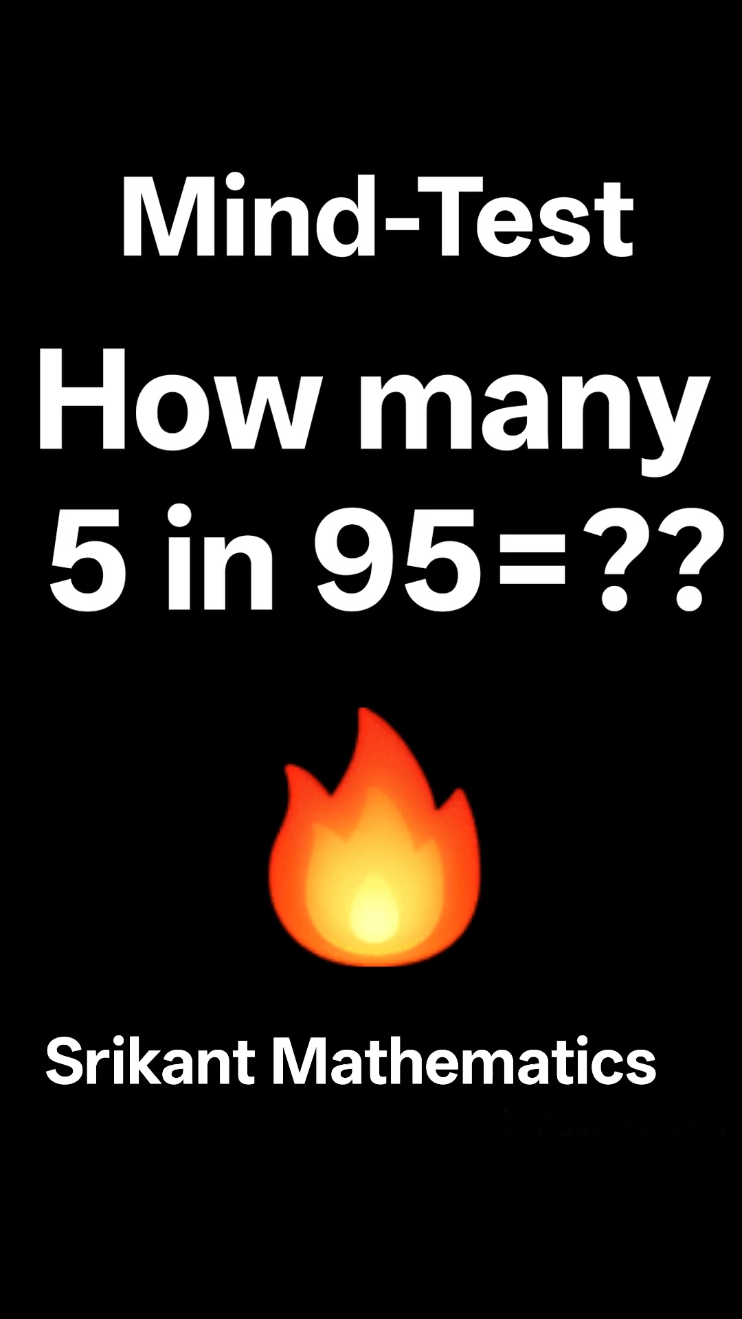 How many 5 in 95 =?? #important #question #viral #reels Follow Srikant ...