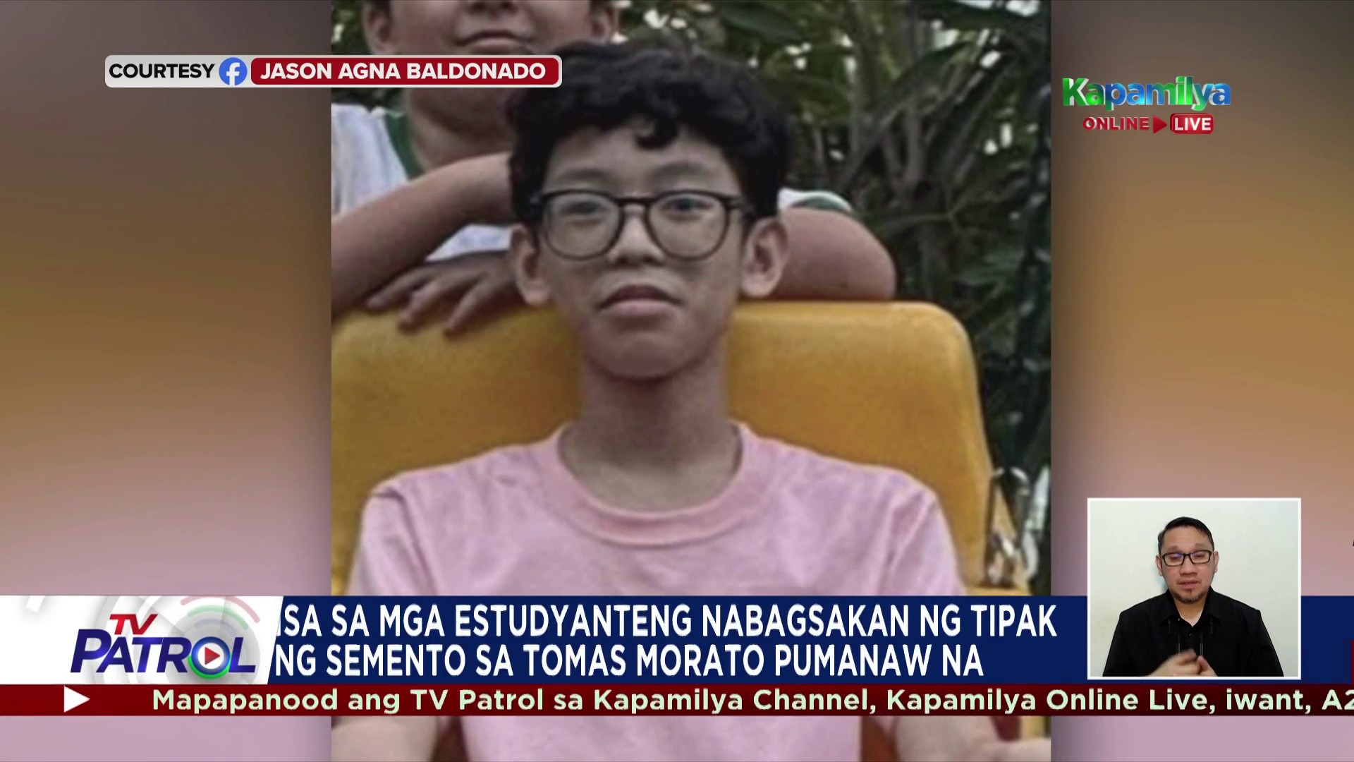 ABS-CBN News - Pumanaw na ang isa sa mga estudyanteng... | Facebook