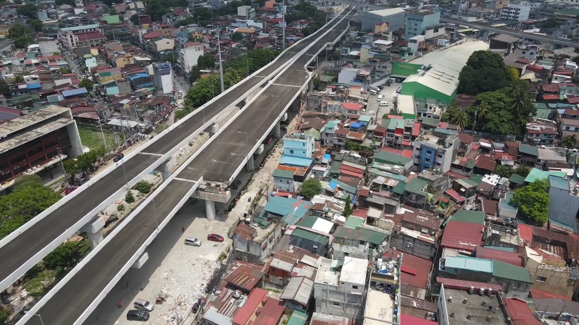 AERIAL VIEW! North & South elevated connector road project update as of ...