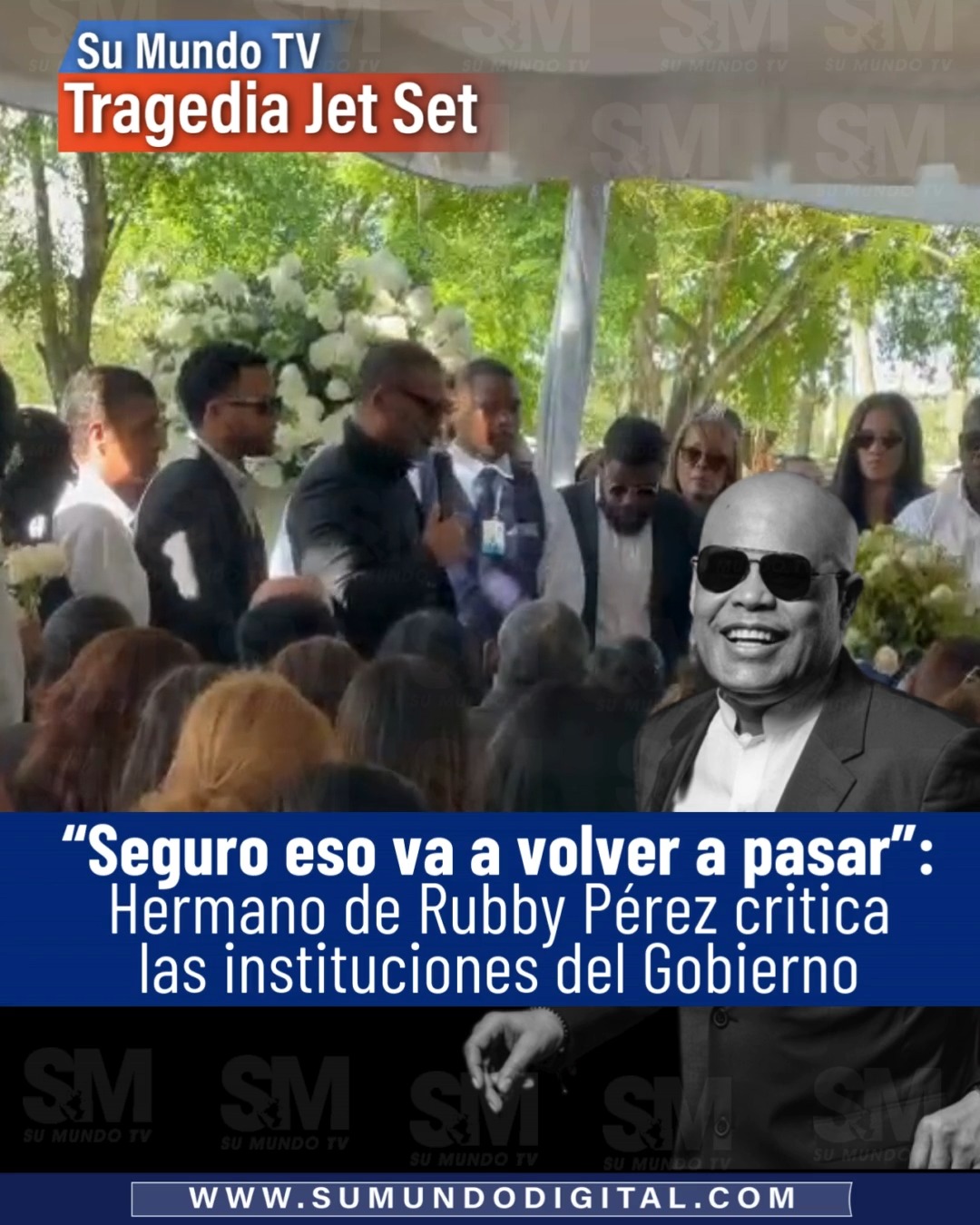 El hermano del artista merenguero Rubby Pérez, durante su elocución en ...