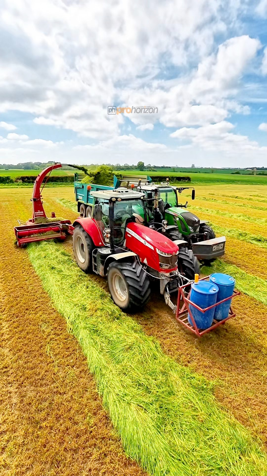 Here is Neil with the Massey Ferguson 7718 tractor and trailer forage ...