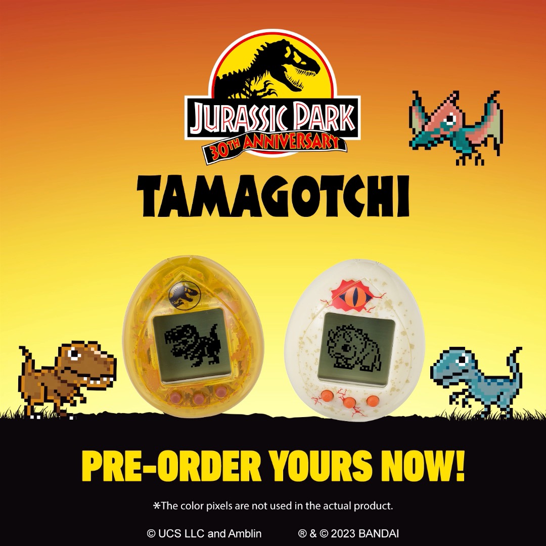JURASSIC PARK たまごっち 海外版 30th ANNIVERSARY Are you ready to bring the park to your palm? Celebrate 30 years