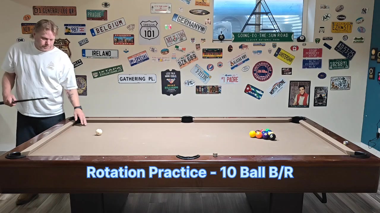Rotation Practice - 10 Ball #billiards #pool #pooltricks #trickshots # ...