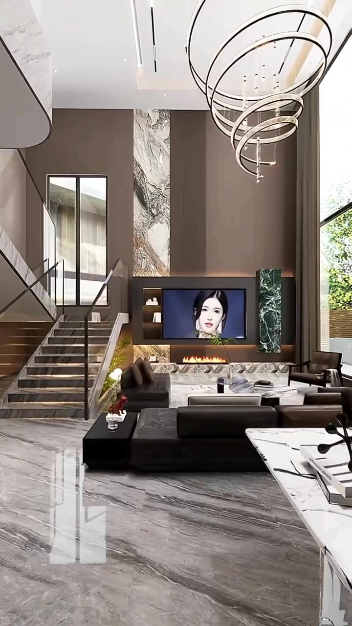 modern house interior design combines minimalism, natural elements, and ...