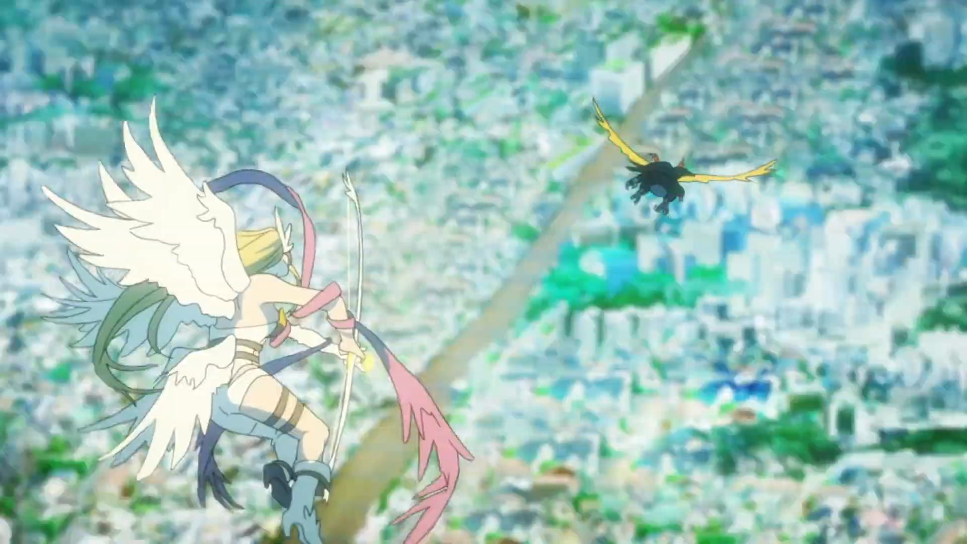 Digimon Club Fans | Cool Angewomon vs Parrotmon scene from Digimon ...