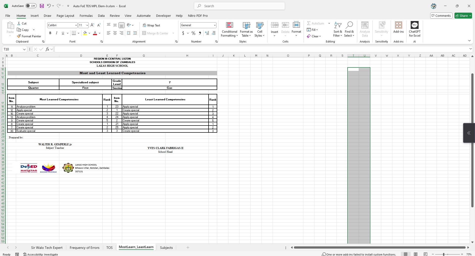 DepEd School Forms and Assessment Automation for Elem, Jr and Sr | TOS ...