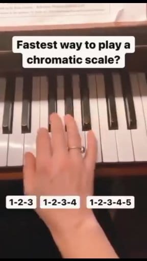 The fastest way to play a chromatic scale 🙏 . . #pianoreels # ...