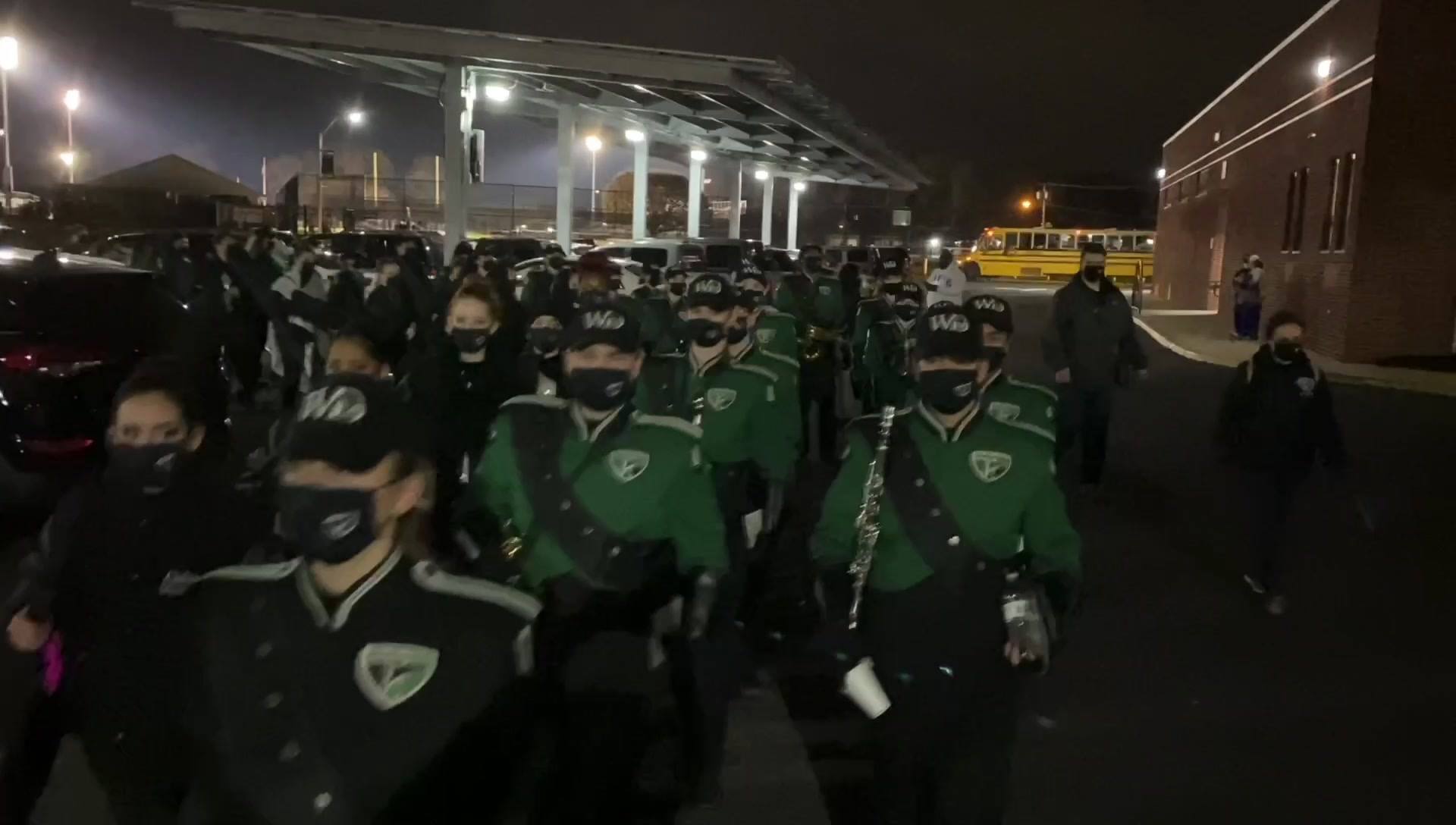 The WDMB made their final march from the stadium to the band room ...