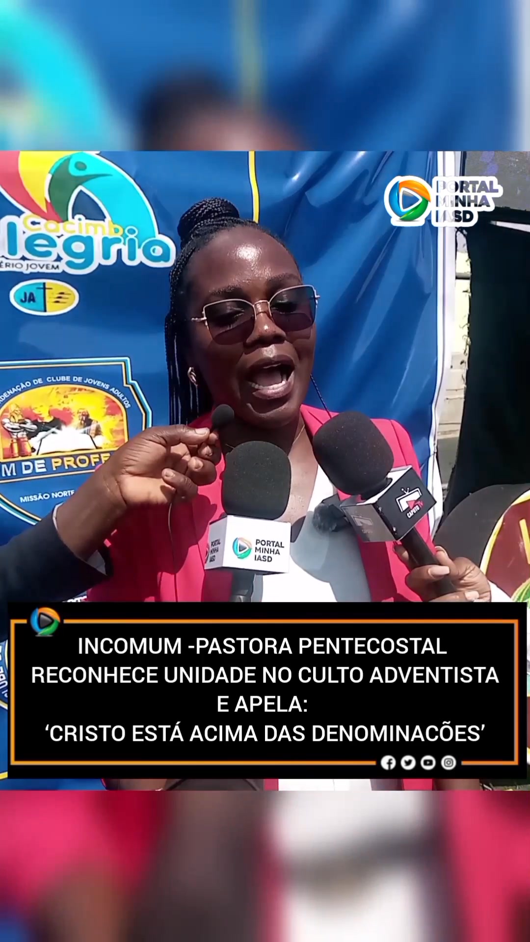 INCOMUM -PASTORA PENTECOSTAL RECONHECE UNIDADE NO CULTO ADVENTISTA E ...