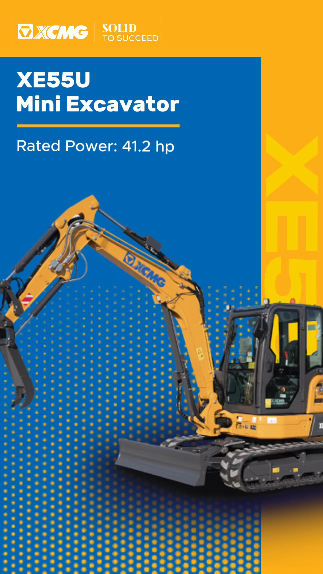 じゅん Meet the XE55U Mini Excavator – built to tackle tough jobs in