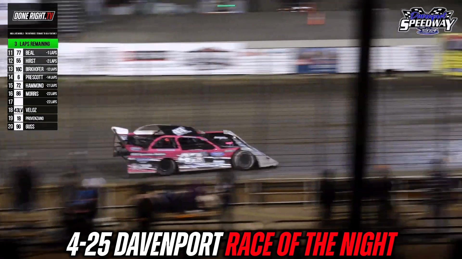 Davenport Speedway - SR Promotions 2025 Race of the Night, IMCA Racing ...