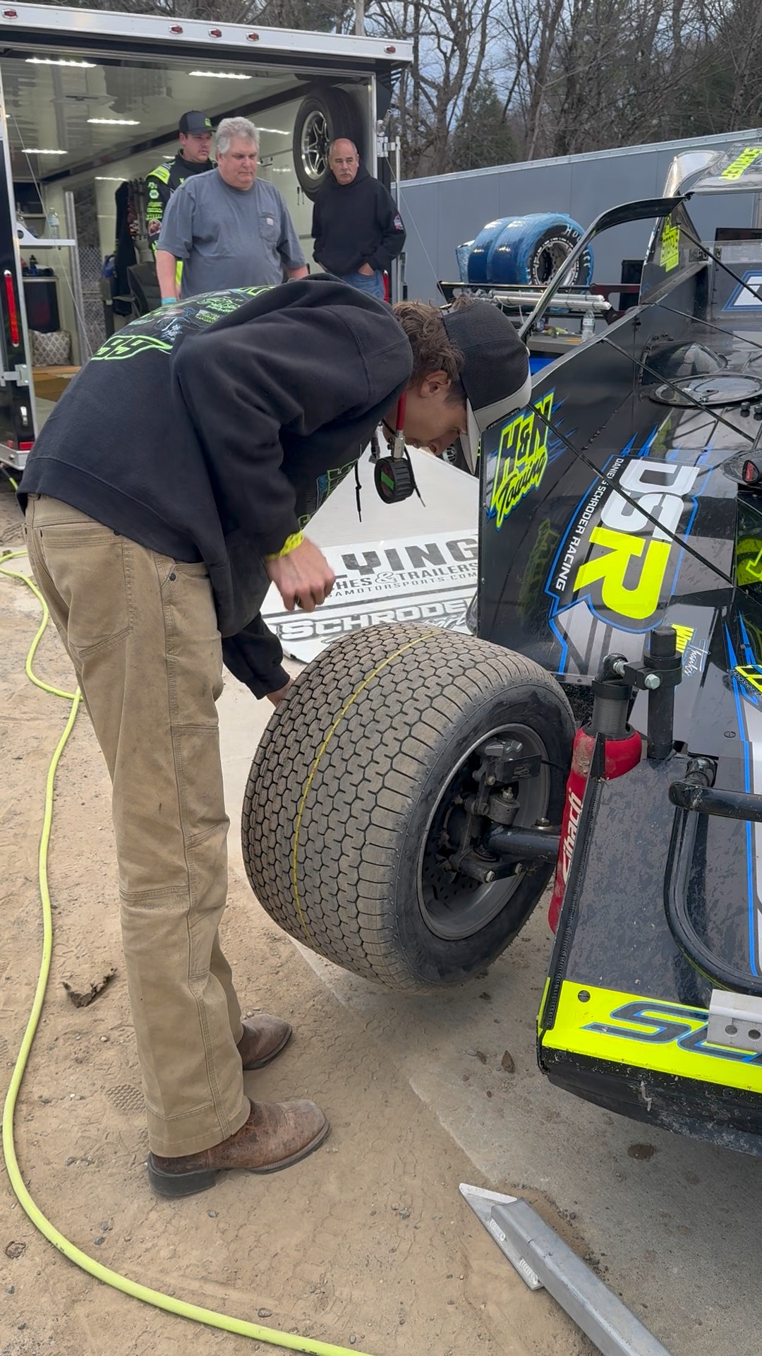 Our tire guy Christopher Hoffman in his element checking stagger 🛞 ...