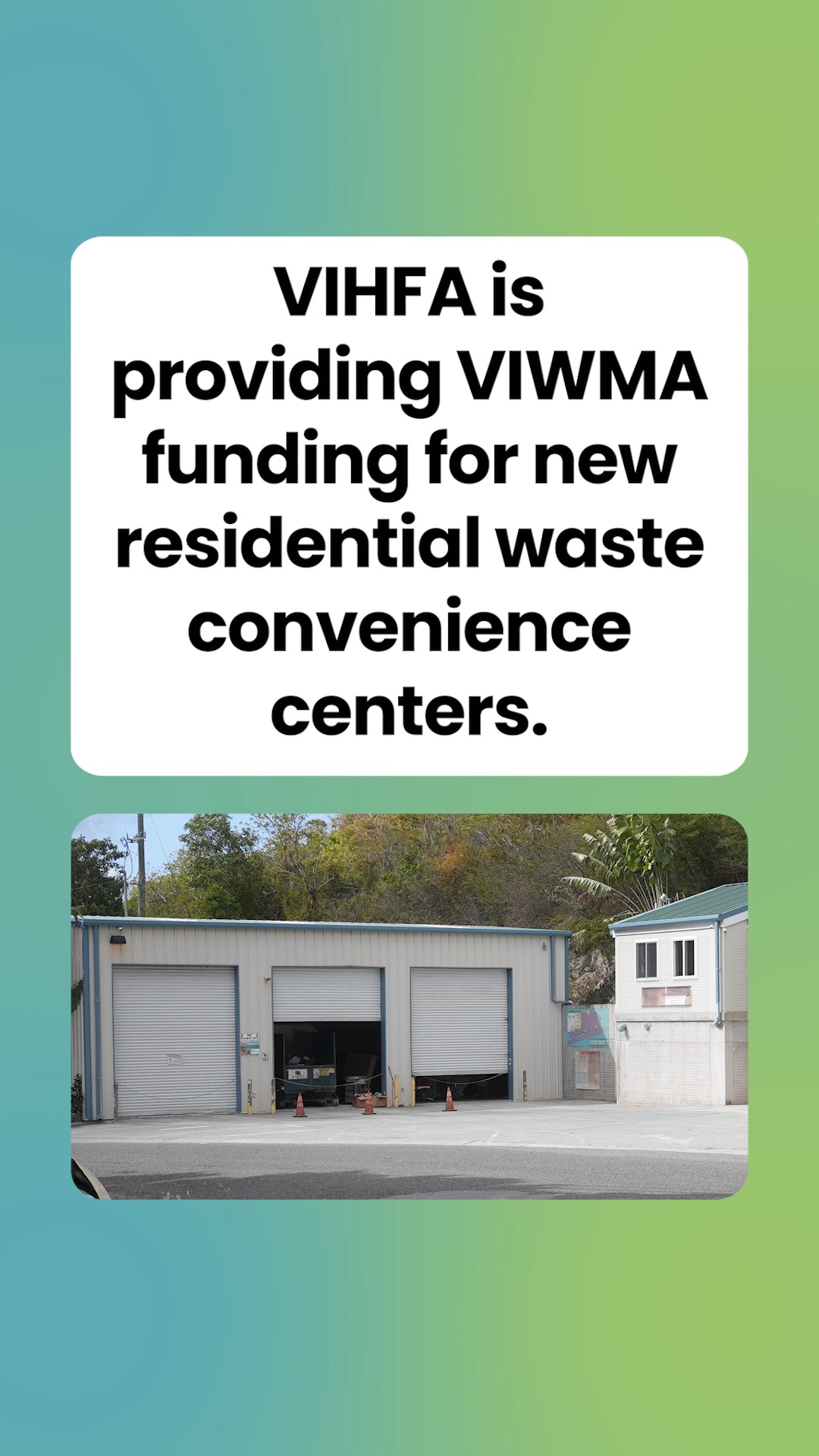 VIHFA is proud to support VIWMA with funding for new residential waste ...