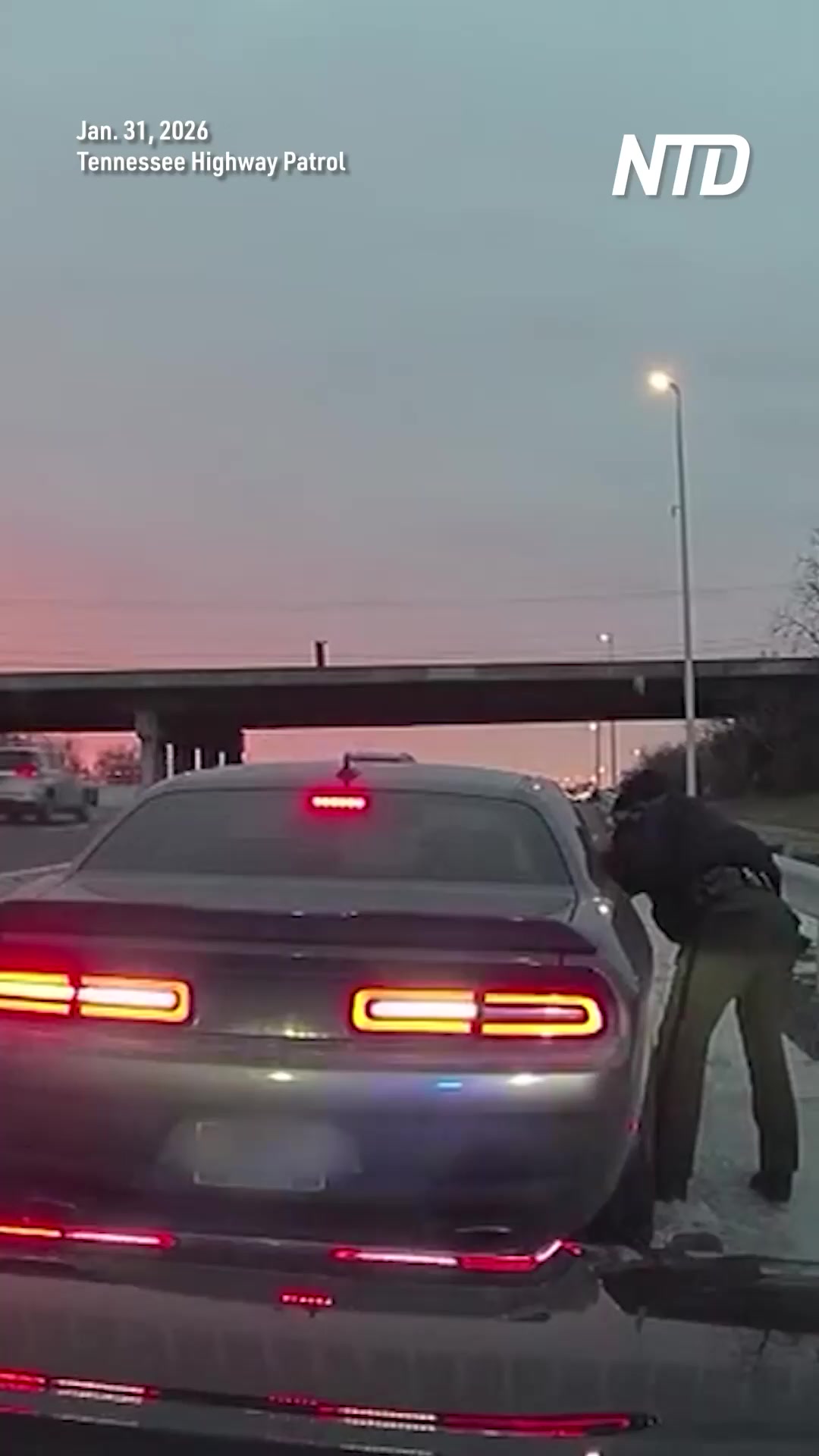 A Tennessee state trooper narrowly escaped serious injury after a ...