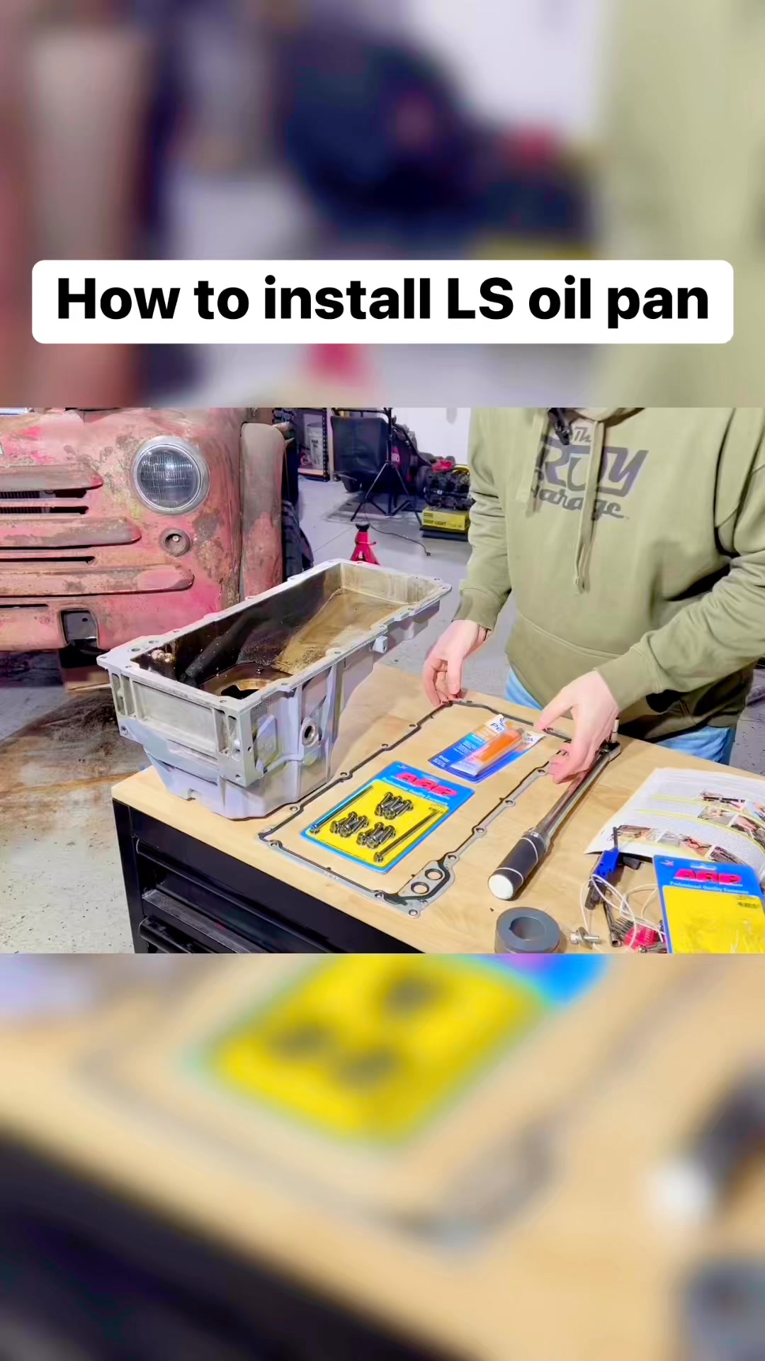 How to install LS oil pan! #rebuild #lsengine #oilpan #diy #enginebuild ...