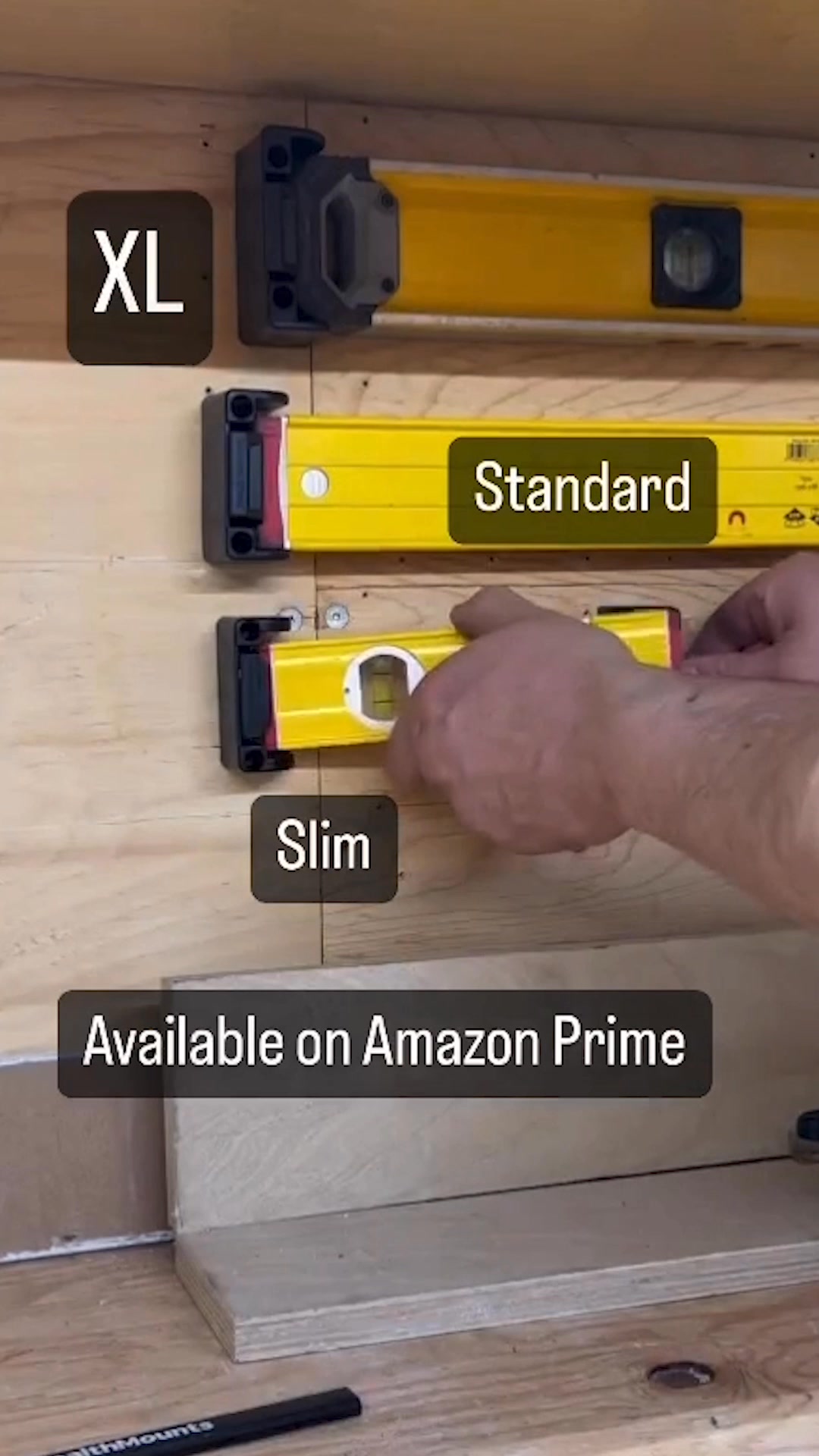 StealthMounts Support Niveau Mince Universel Lot De 2 - Clips Rangement Verrouillables Pour Tous Types De Niveaux