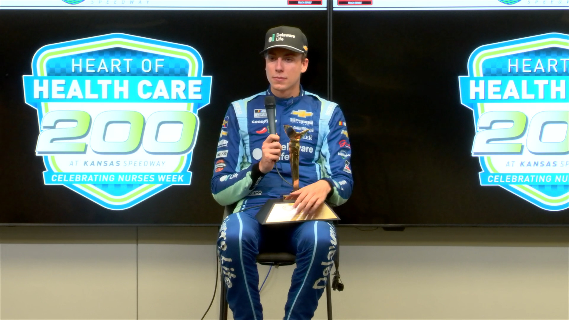 VIDEO: Heart of Health Care 200 race winner Carson Hocevar post-race ...