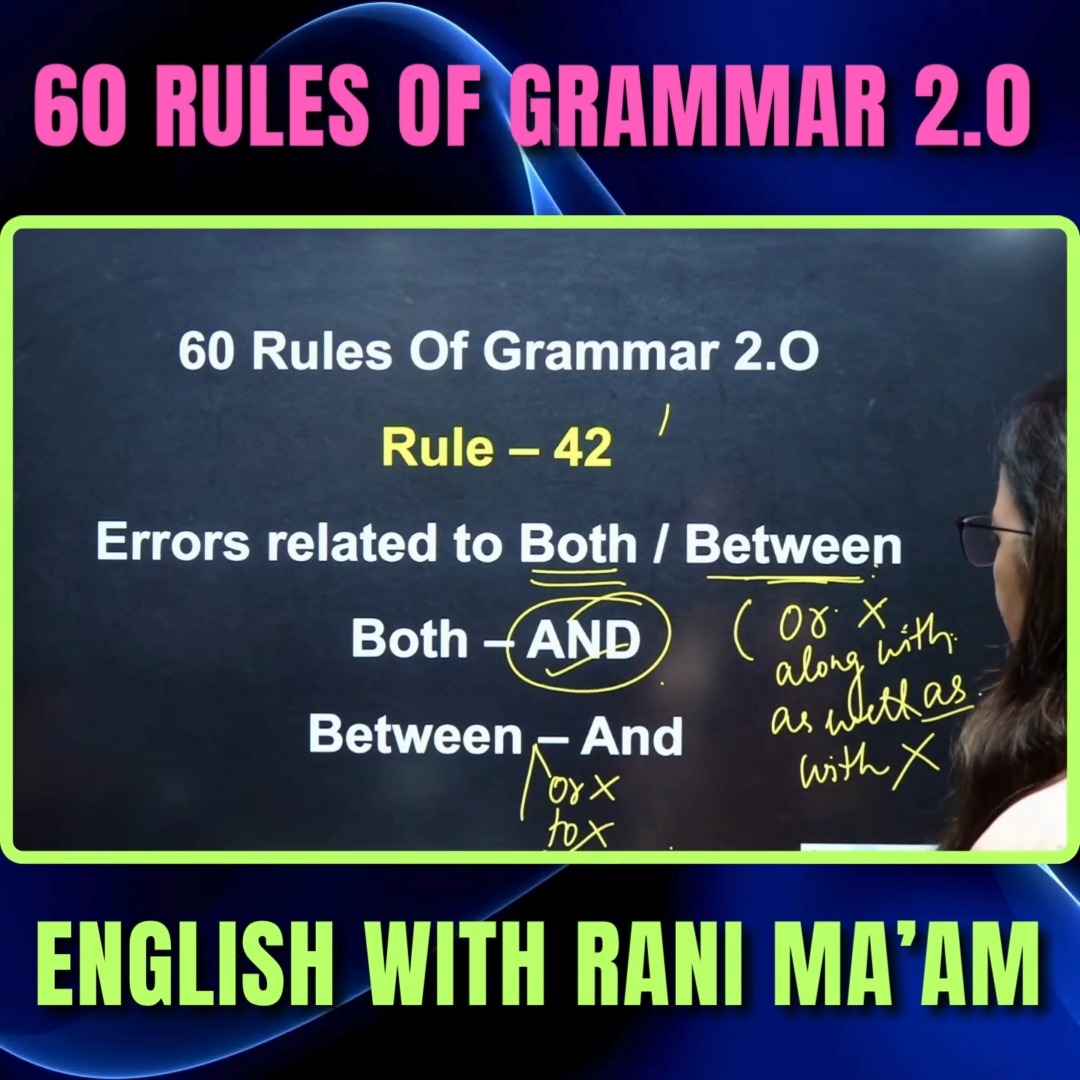 60 Rules of Grammar 2.0 | Rule - 42 | Grammar | English With Rani Ma'am ...
