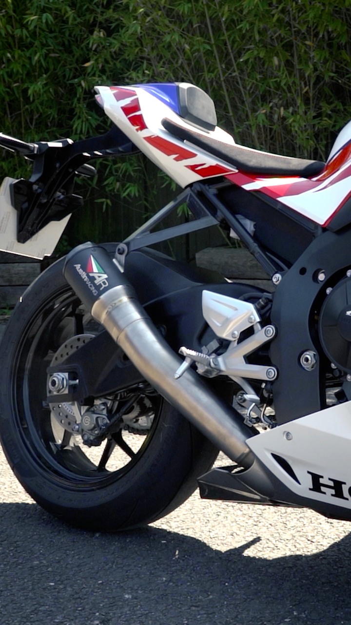 The Honda CBR1000RR-R equipped with our GP1R slip-on exhaust