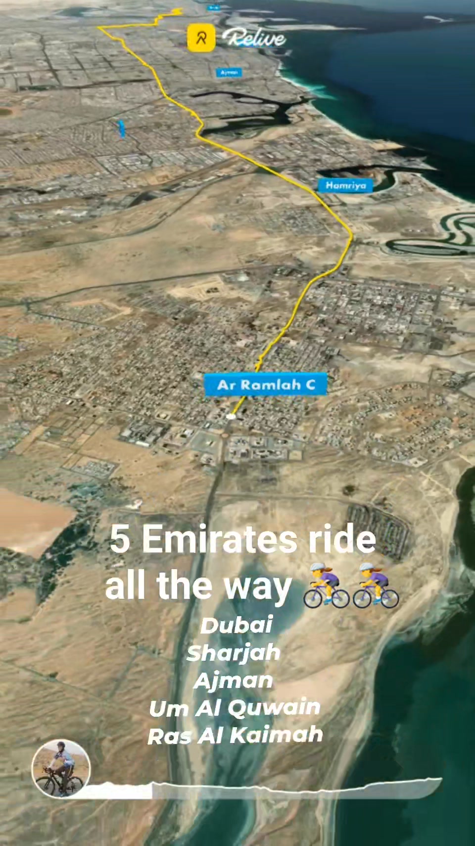 5 emirates Loop ride all the way 🚴‍♀️ Conquering the 5 emirates loop ...