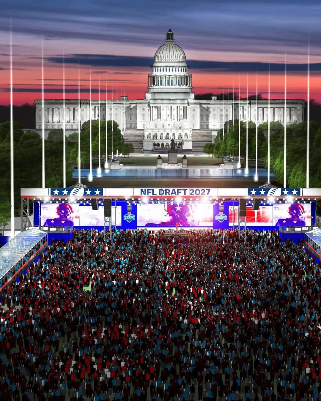 An early glimpse of the 2027 NFL Draft in Washington, D.C. 📍 (🎥 : nfl ...