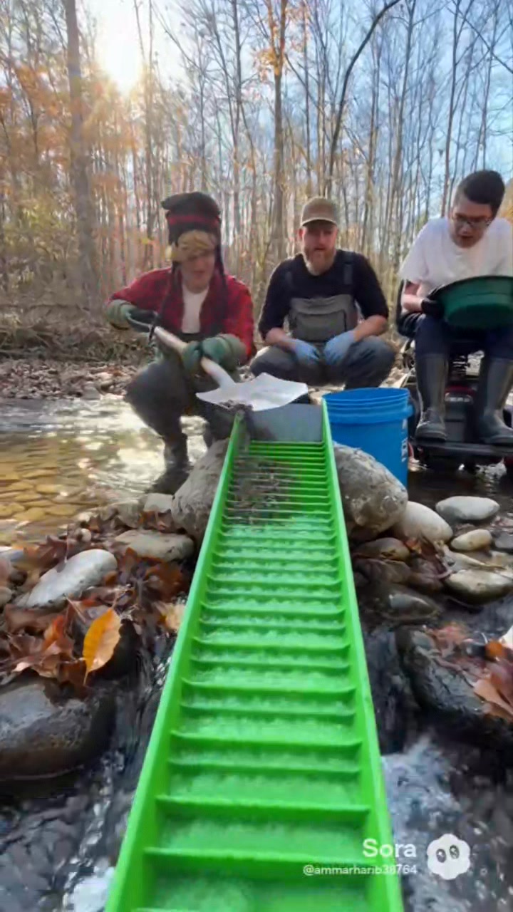 Sluicing For NC Gold with a Drop Riffle Sluice Box by Gold prospecting ...