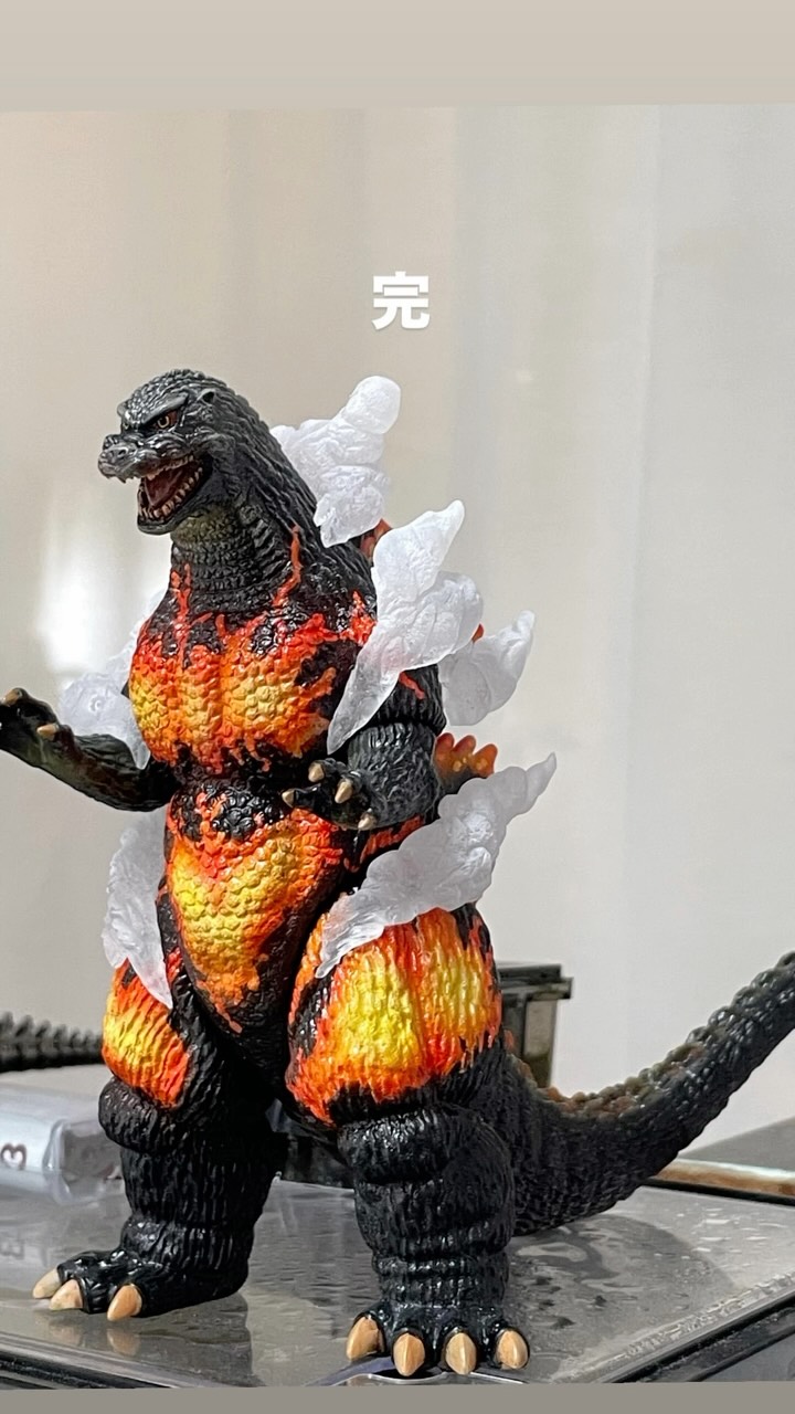 バーニングゴジラ　ソフビ　リペイント バーニングゴジラ #godzilla #ソフビ改造 #godzillavsdestroyah