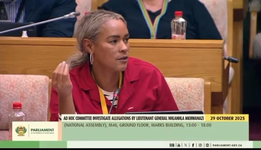 ♦️Must Watch♦️ EFF Deputy Secretary-General, Leigh-Ann Mathys, asked ...