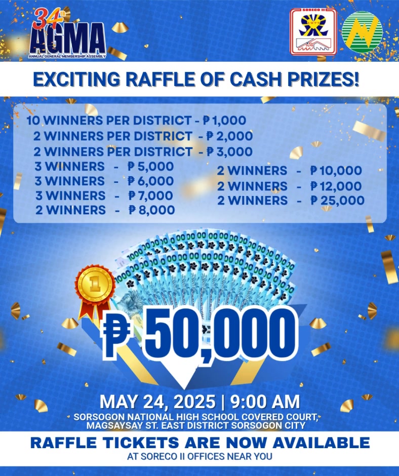 To our Member-Consumer Owners, Visit now at SORECO II Satellite/Sub ...