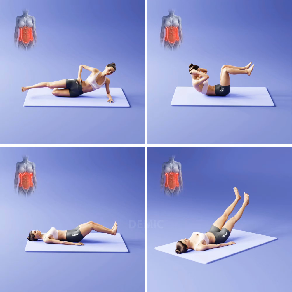 Gentle Bedtime Workout for Core & Legs 🛏️💤 | DEMIC | Facebook
