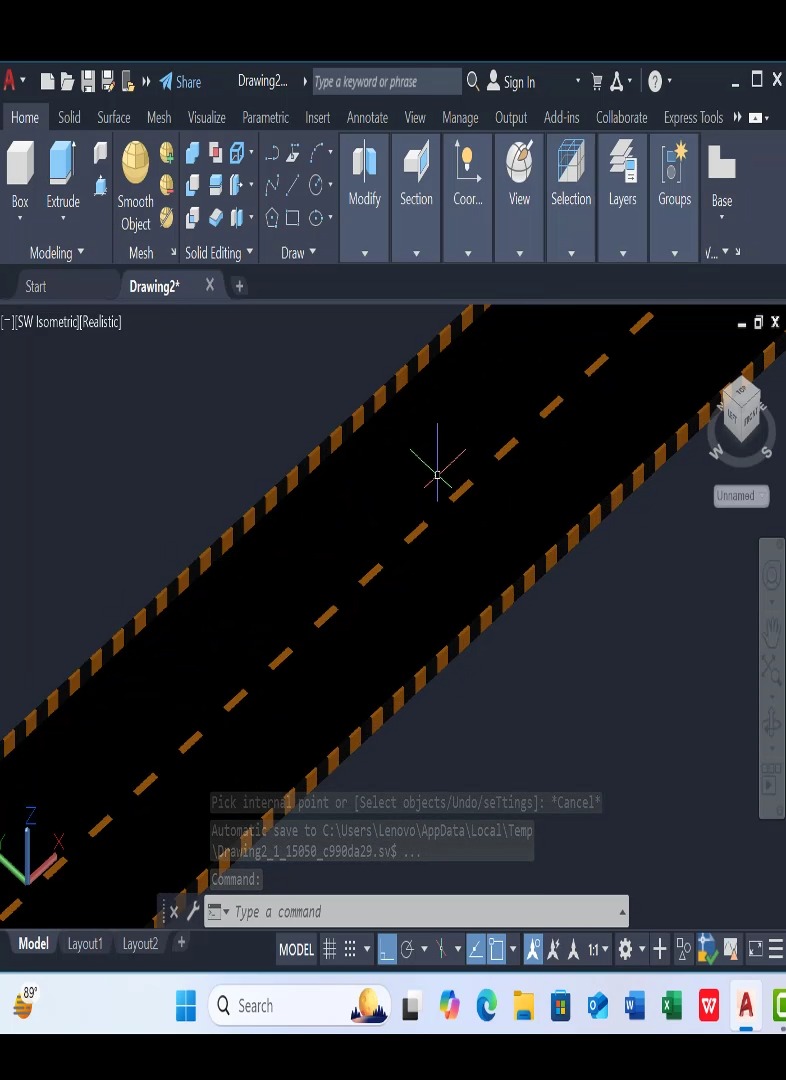 autocad 3d road painting #reelsfacebook #reelschallenge #AutoCAD ...