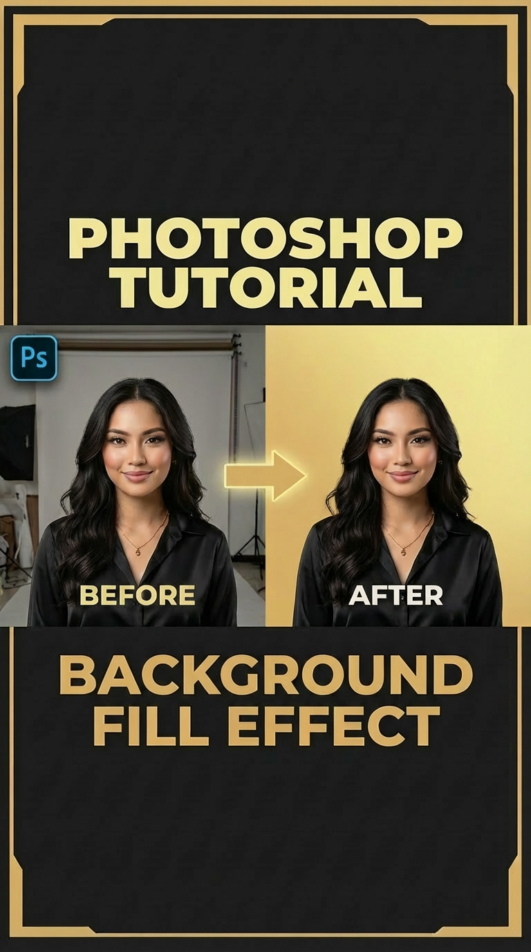 Clean & modern Background Fill Effect in Photoshop 🎨 Perfect for ...