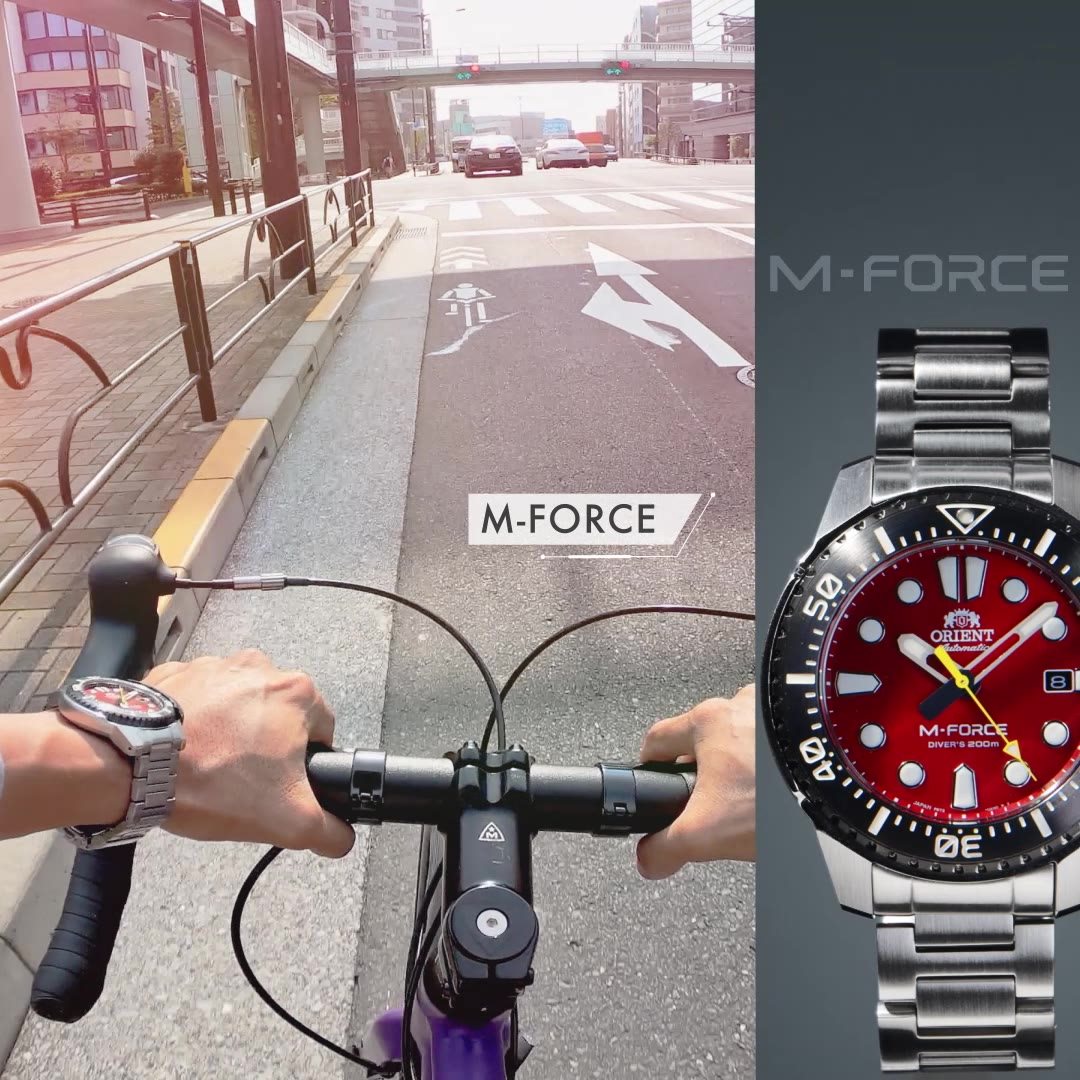 M-FORCE』はアクティブを全力でサポートする。 大型りゅうずを囲む3時