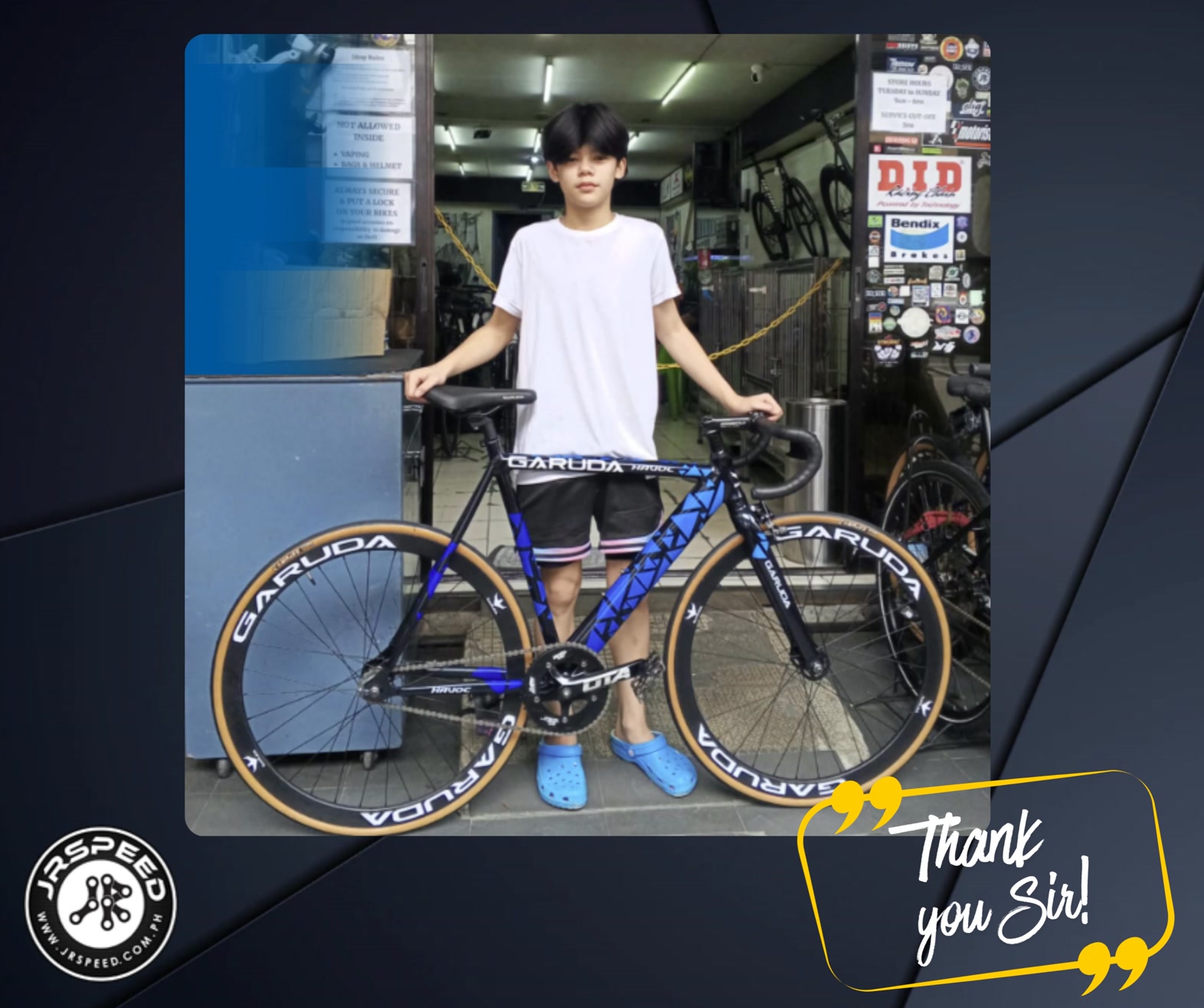 Thank you Sir ️😊👍🚴 Garuda Fixie Unit 🫶 Thank you for choosing Jrspeed ...