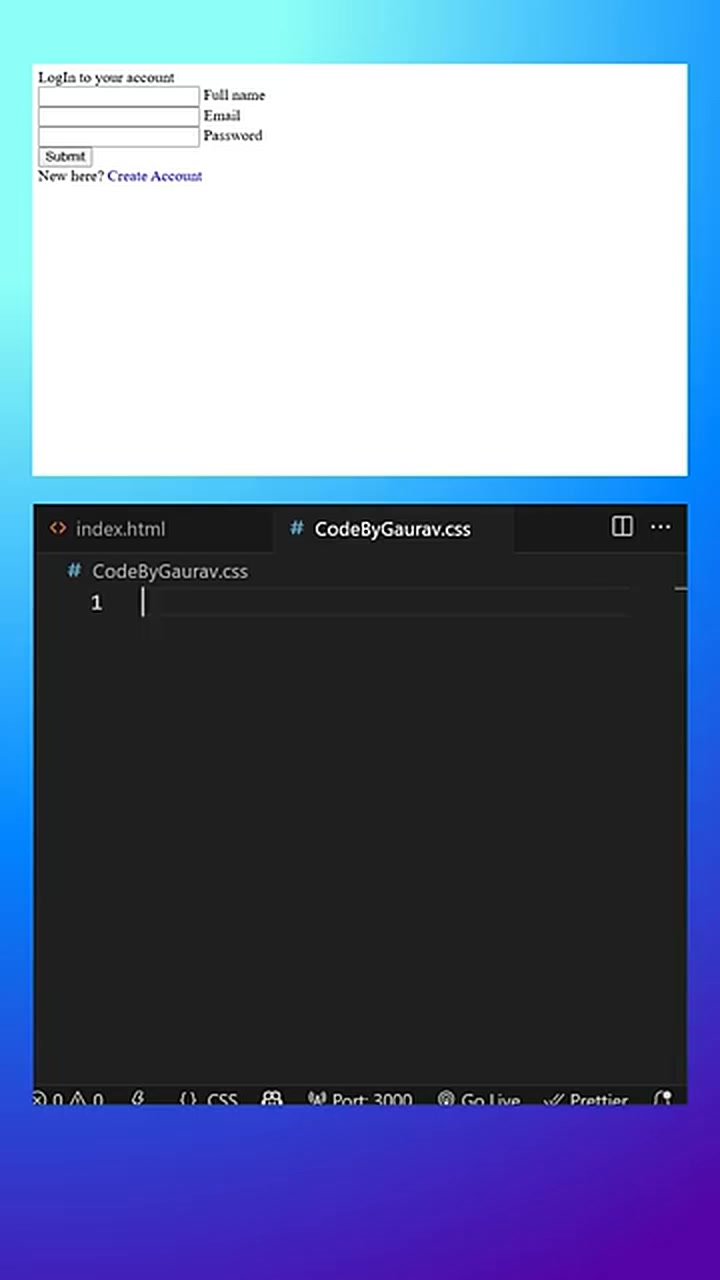 Simple Login Form Using HTML & CSS | Clean Ui Design #html #css # ...