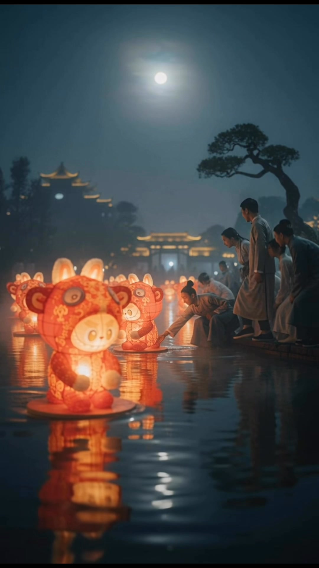 A giant Labubu lantern lights up the Tokyo night — where festive