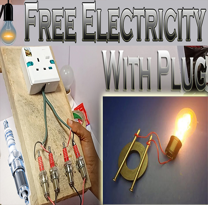 Free Electricity Energy Generator with Spark Plugs and Magnet to Power ...
