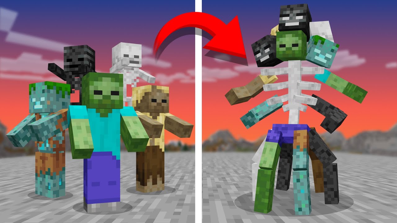 I remade every mob into Rainbow Friends in Minecraft | I remade every ...