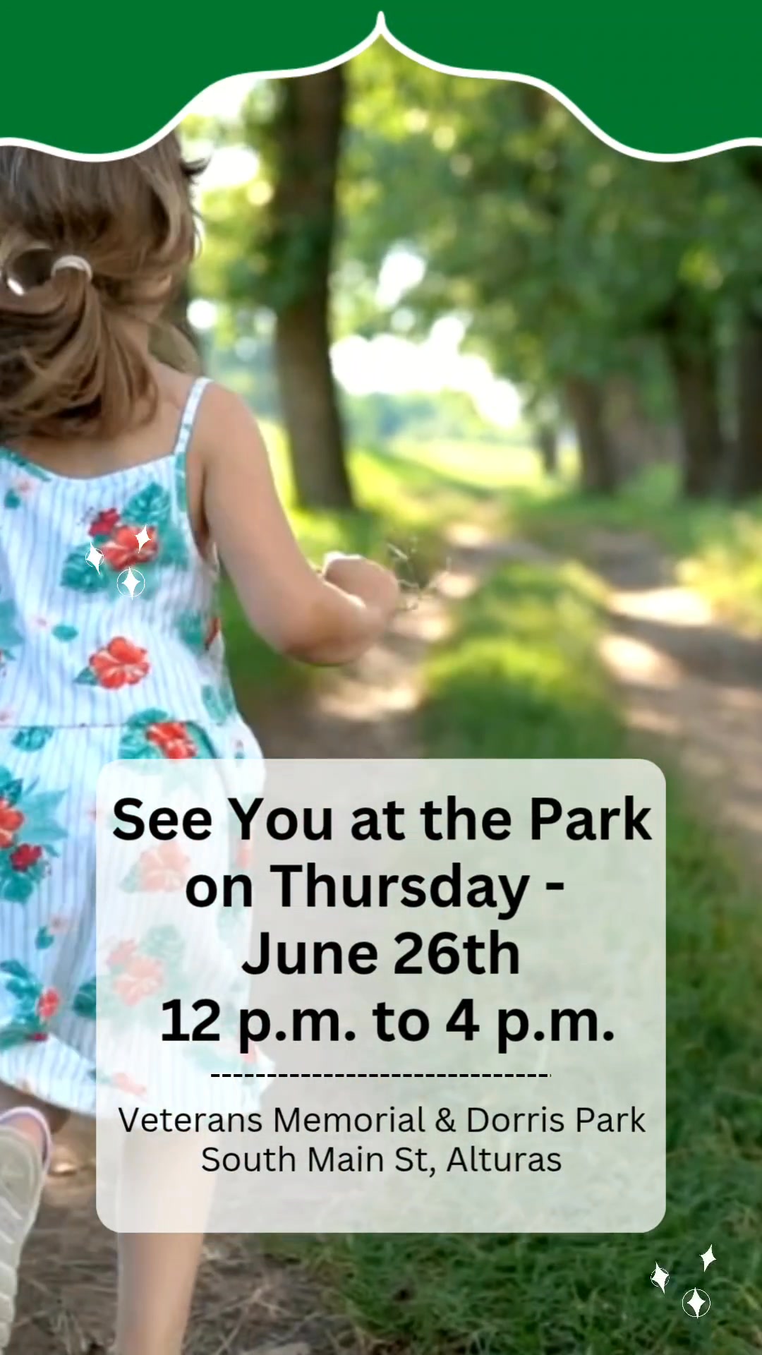 Take a stroll down to the Park tomorrow! Fun activities for all ages ...