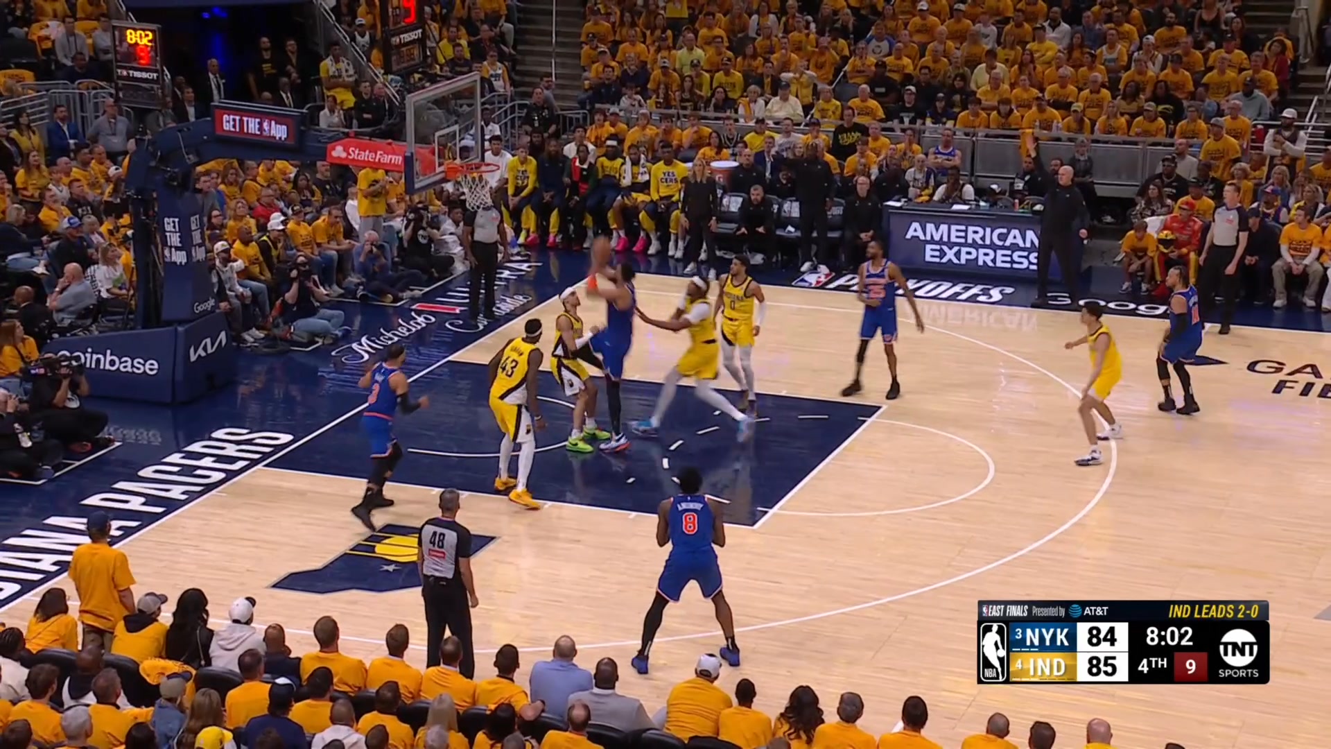 KAT's rack attack gives New York the lead 💥 Watch the #NBAPlayoffs LIVE ...