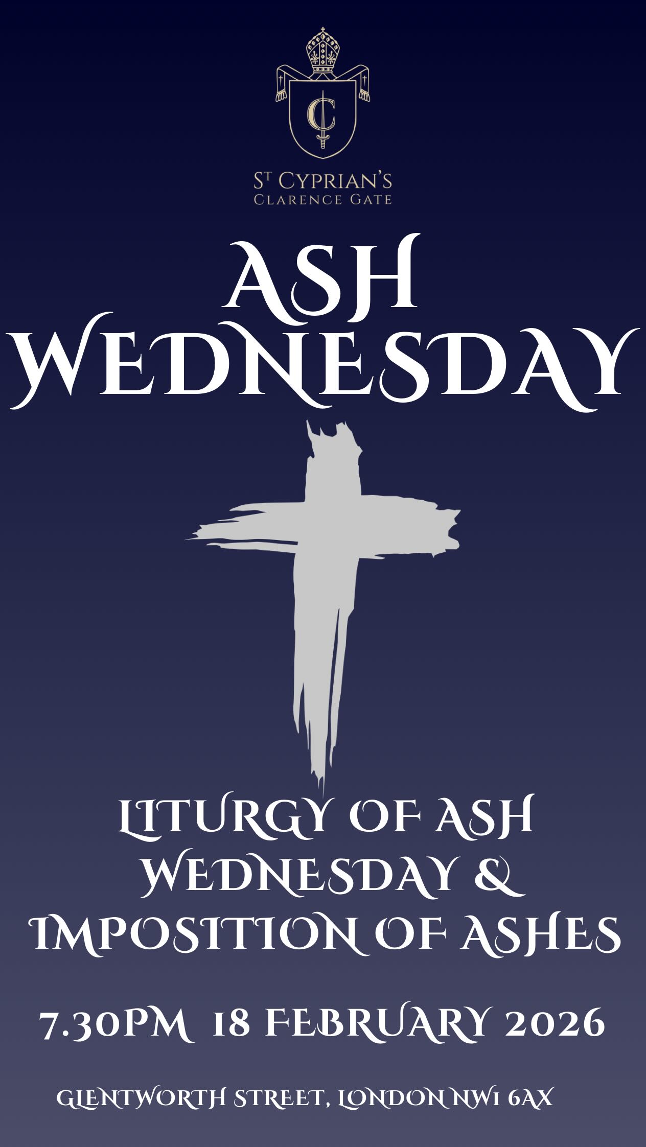 You are all welcome to our Ash Wednesday Evening Service with the ...