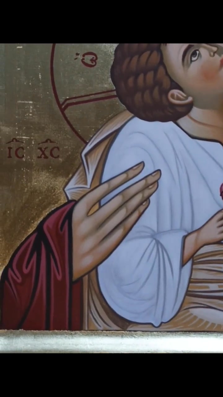 ⚜️ Theotokos Icon Hand-writtened ⚜️ Natural Pigments Colours & Holy ...