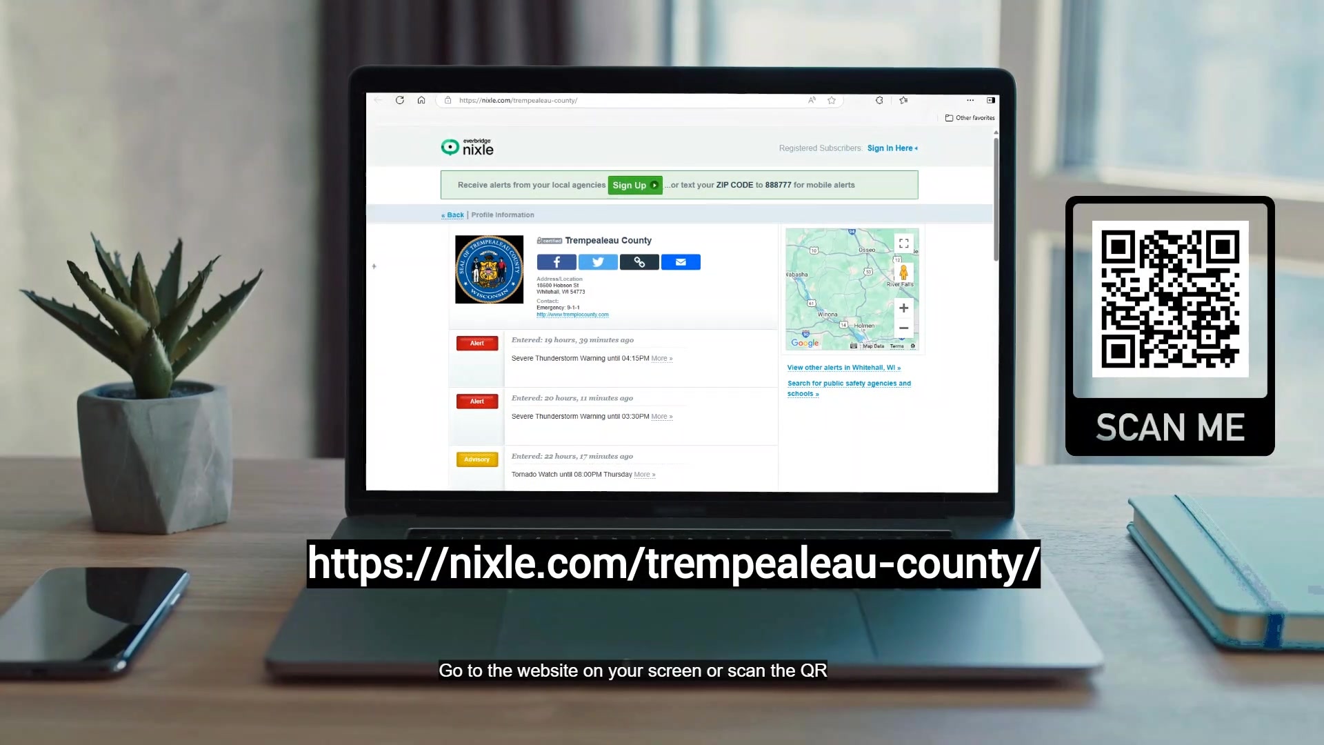 You can sign up for emergency alerts for Trempealeau County at this ...