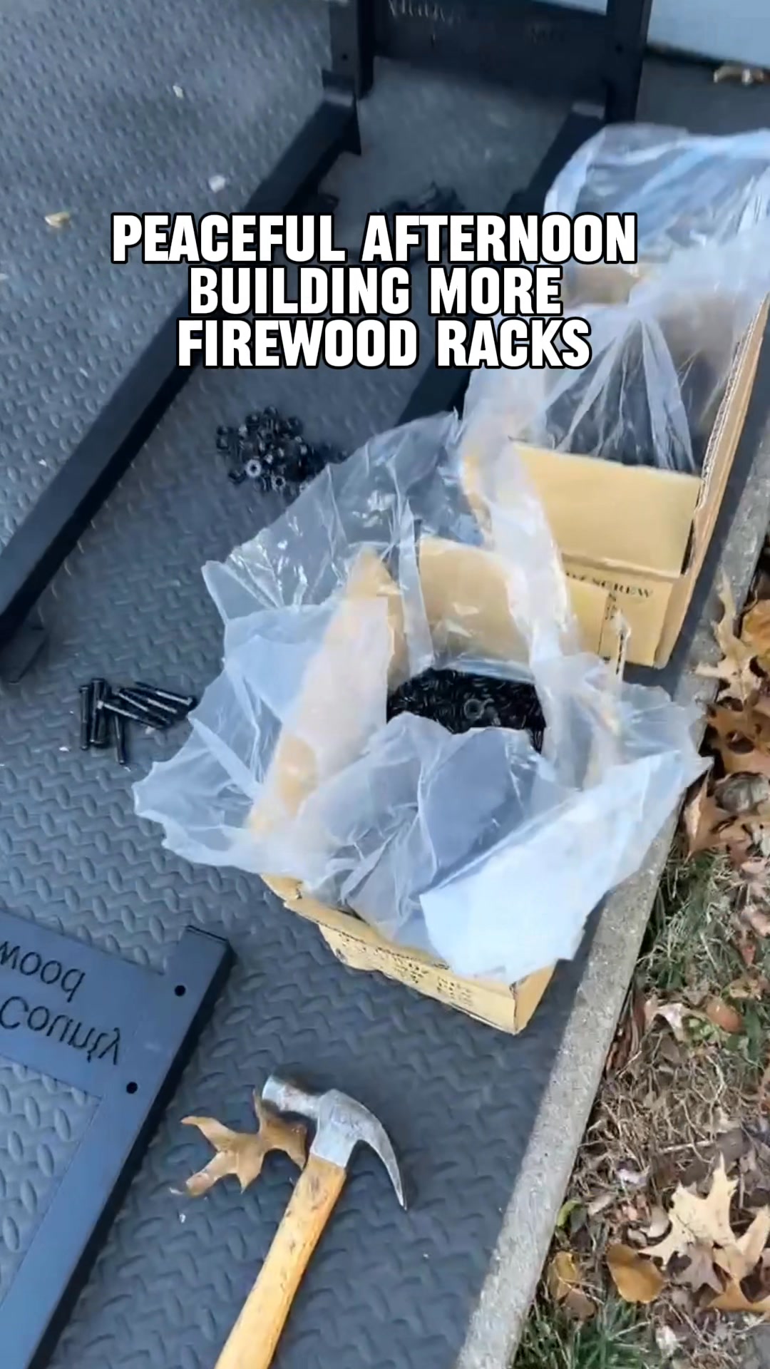 About to set up some more racks! http://www.JoCoFirewood.com # ...