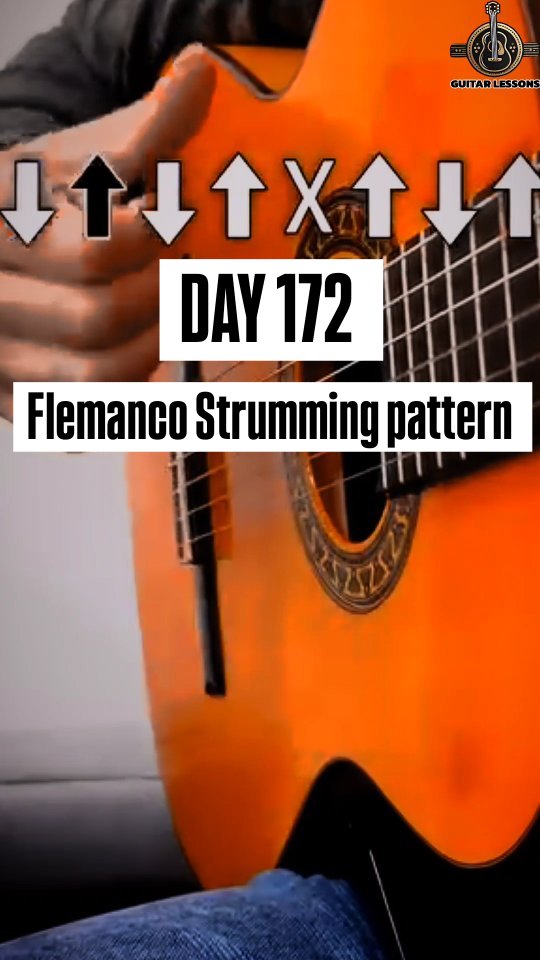 Day 172 : Easy rumba Strumming pattern. | Guitar Lessons 🎸 🎵