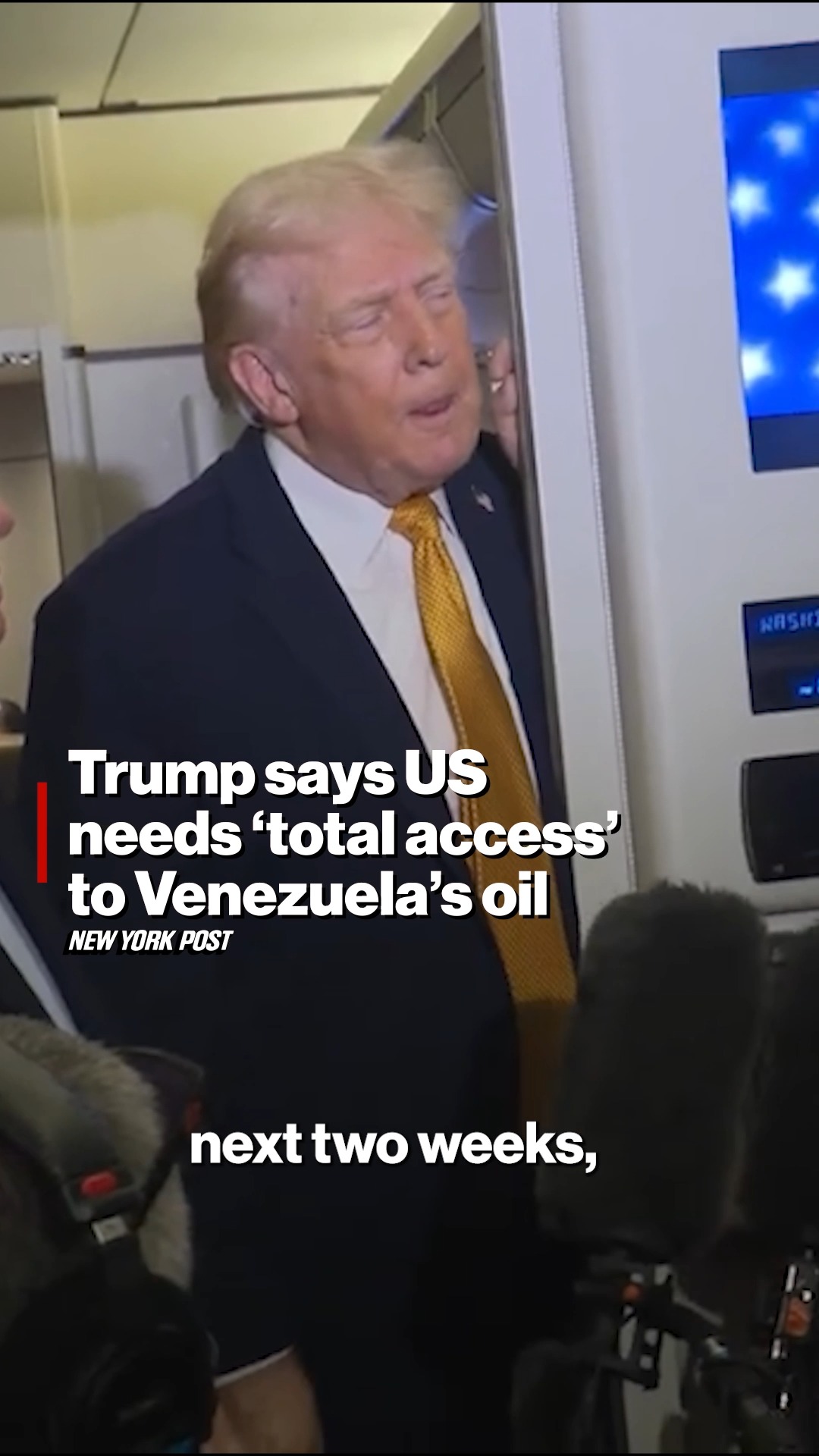 President Donald Trump told reporters the US needs “total access” to ...