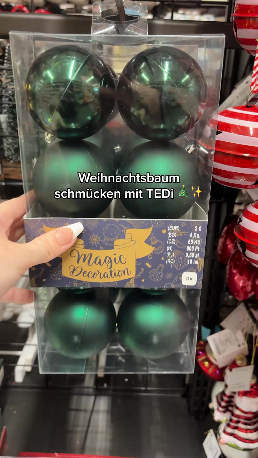 So viele schöne Weihnachtskugeln – perfekt für deinen Baum! 💫, #WeihnachtenHabenWir #Weihnachtsdeko #ChristmasVibes #TreeDecor | TEDi Österreich