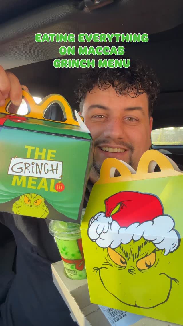 Grinchmas is here!! It's landed at Maccas @mcdonaldsau let's go