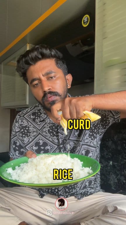 Curd Rice(ಮೊಸರನ್ನ)- Recipe ಅಂತೆ😂😂 . @ursteajuice #ursteajuice # ...