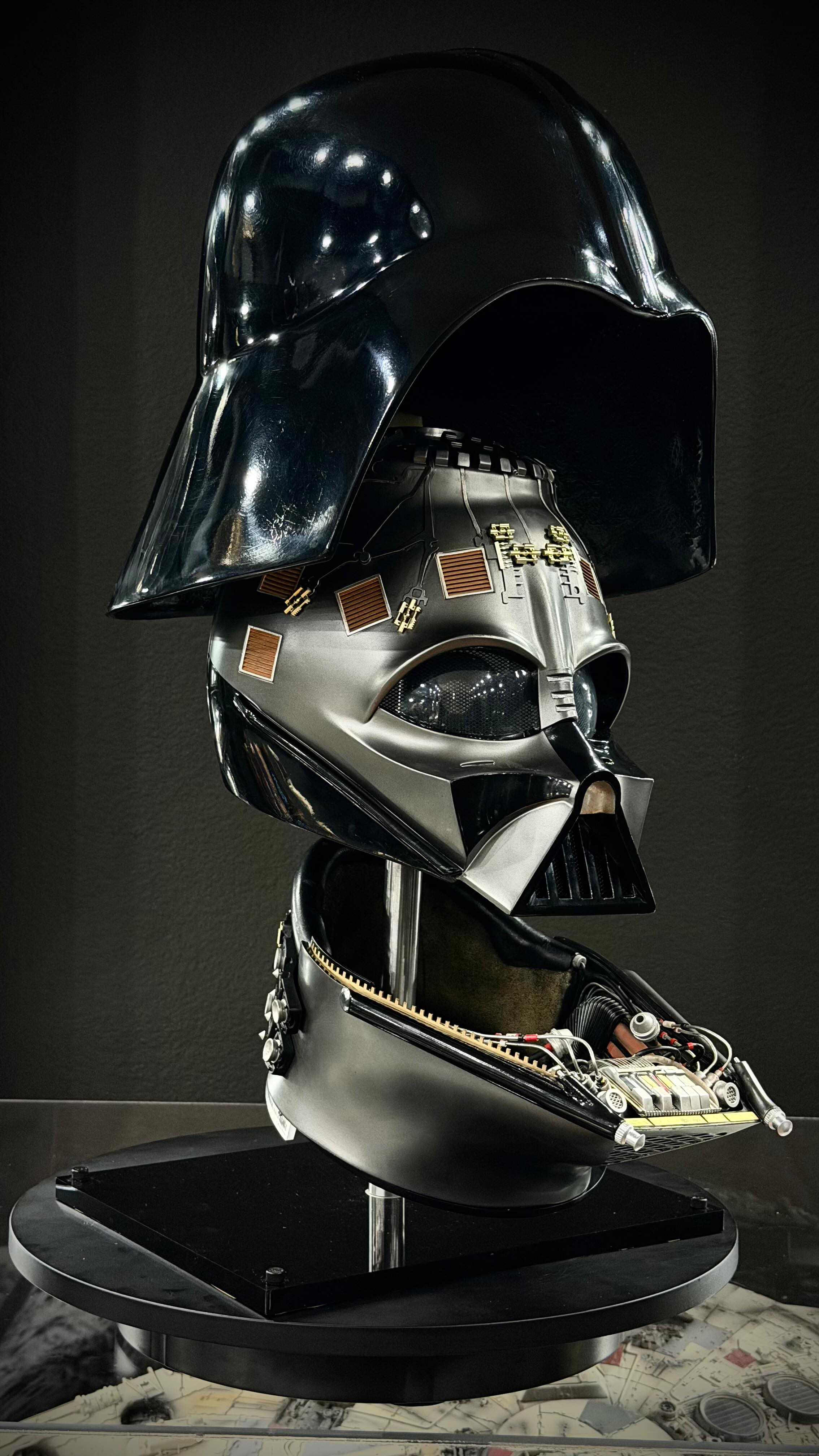 darth vader custom motorcycle helmet Handmade  3D Printed, Gunmetal Finish, Real Metal  Izacprints Darth Vader Motorcycle Helmet Design